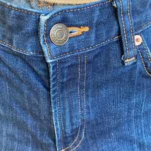 GAP Indigo Blue Bootcut Jeans with Tan Stitching